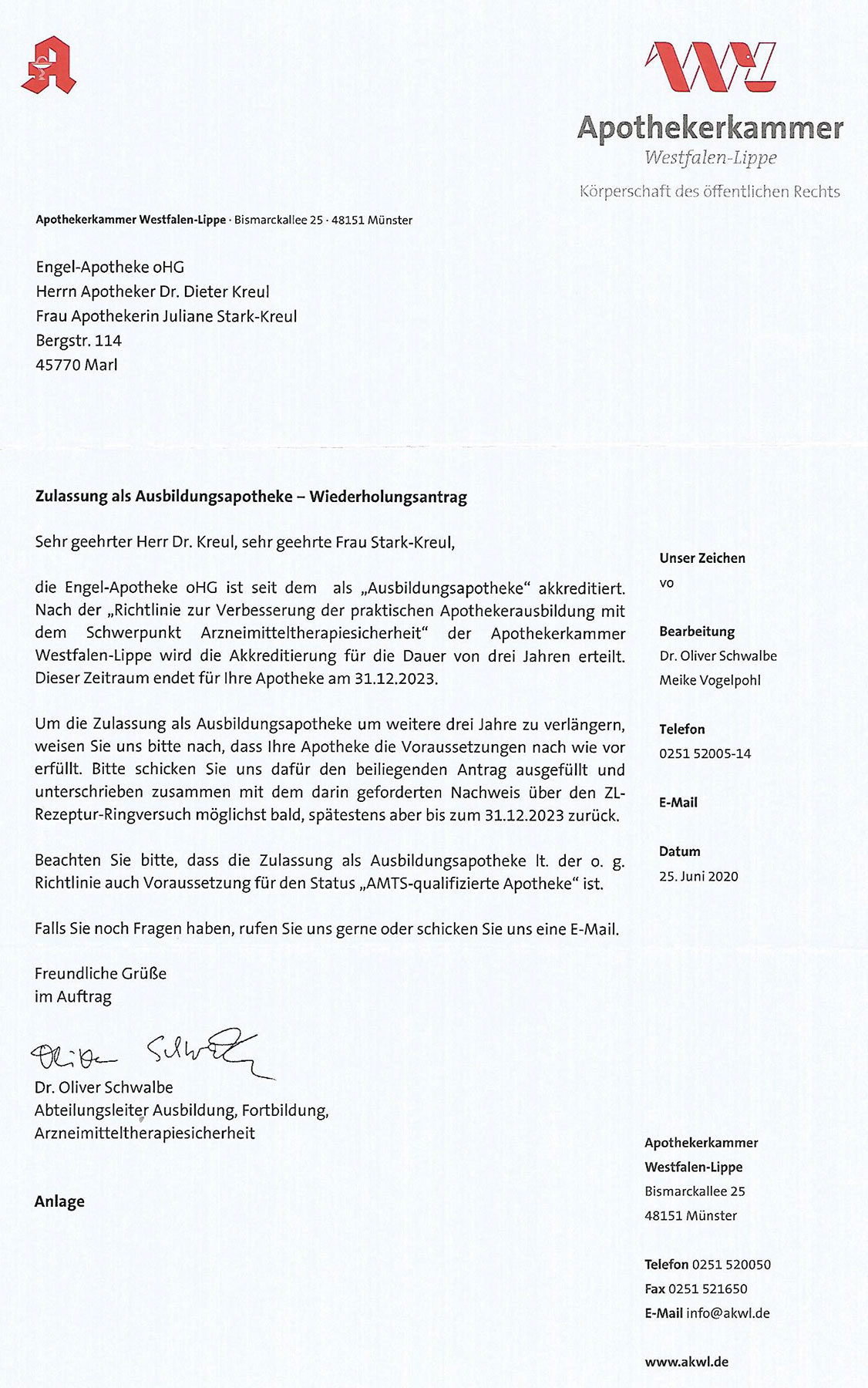 Ausbildungsapotheke-Zertifikat